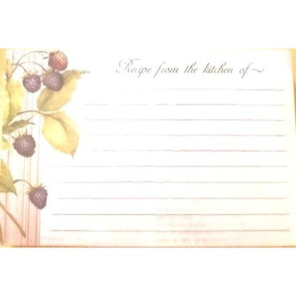LANG "Blackberries" RECIPE CARDS #36 Lined Double Sided Retired HTF NIP
